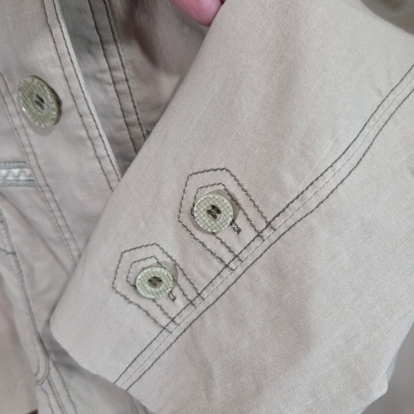 Lana Lee Elegant Tan Utility Jacket Size 12 - Picture 6 of 9